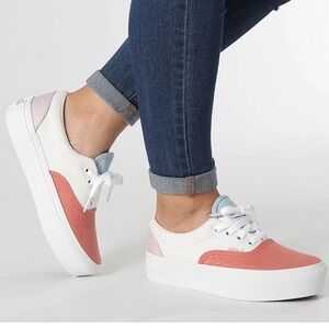 VANS Era Twill platform pastel block women’s 8 men’s 6.5